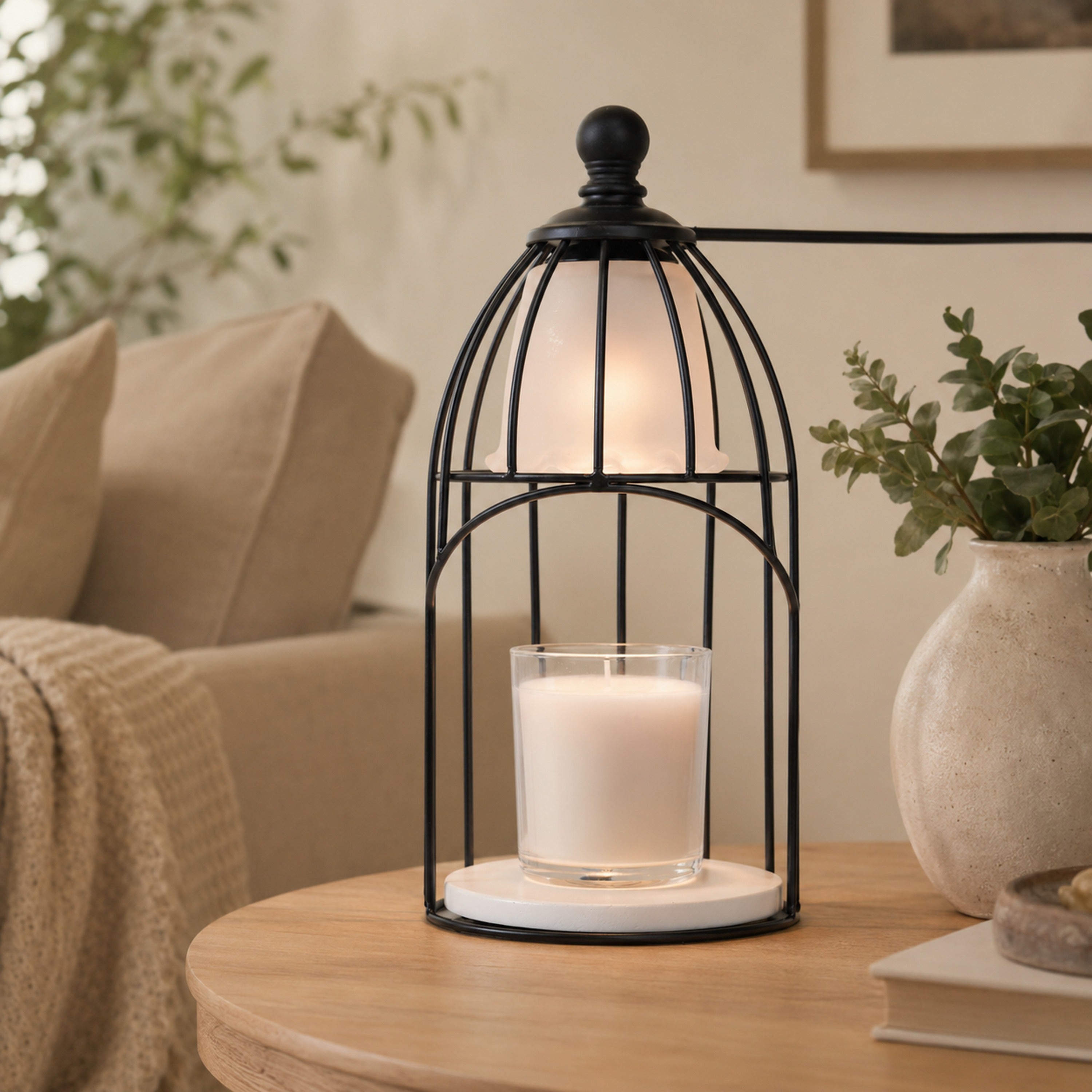 Vintage Birdcage Candle Warmer Lamp