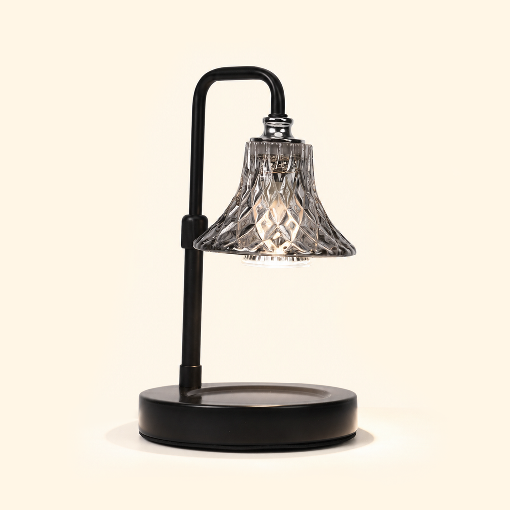 Vintage Diamond Glass Candle Warmer Lamp