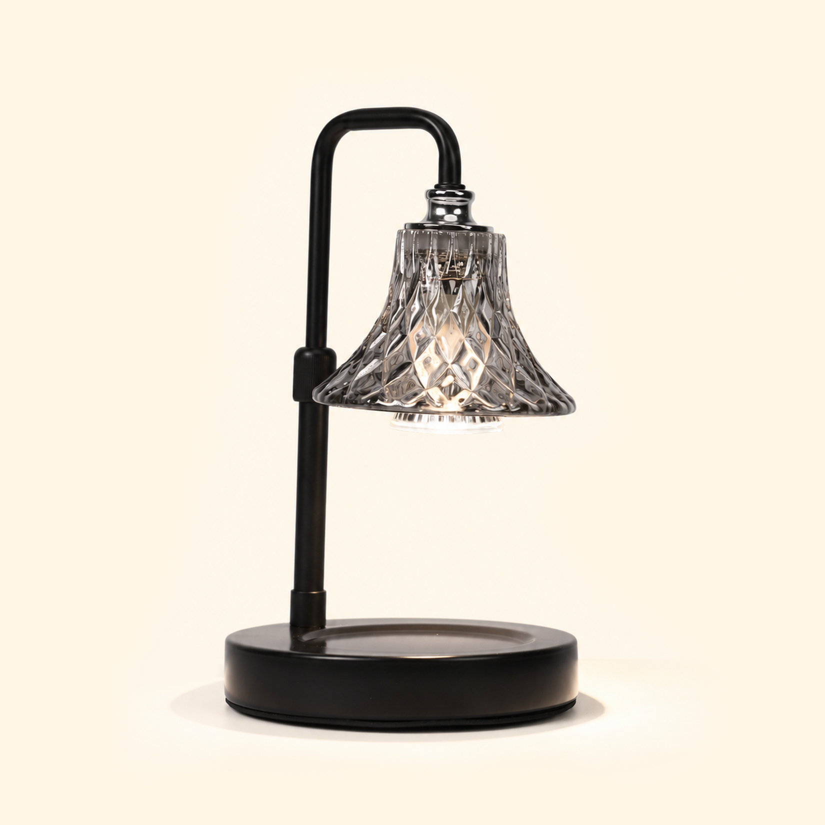 Vintage Diamond Glass Candle Warmer Lamp