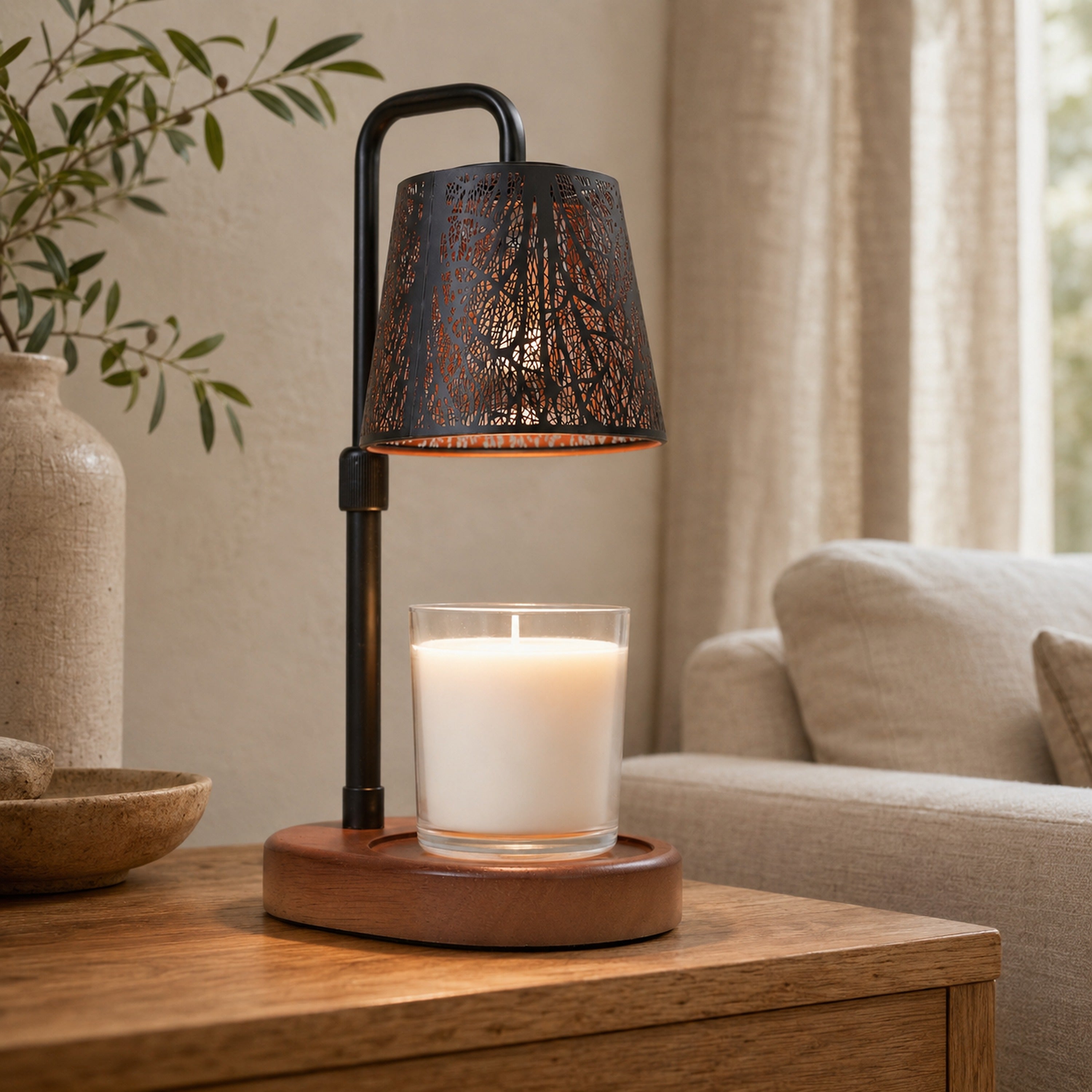 Forest Silhouette Candle Warmer Lamp