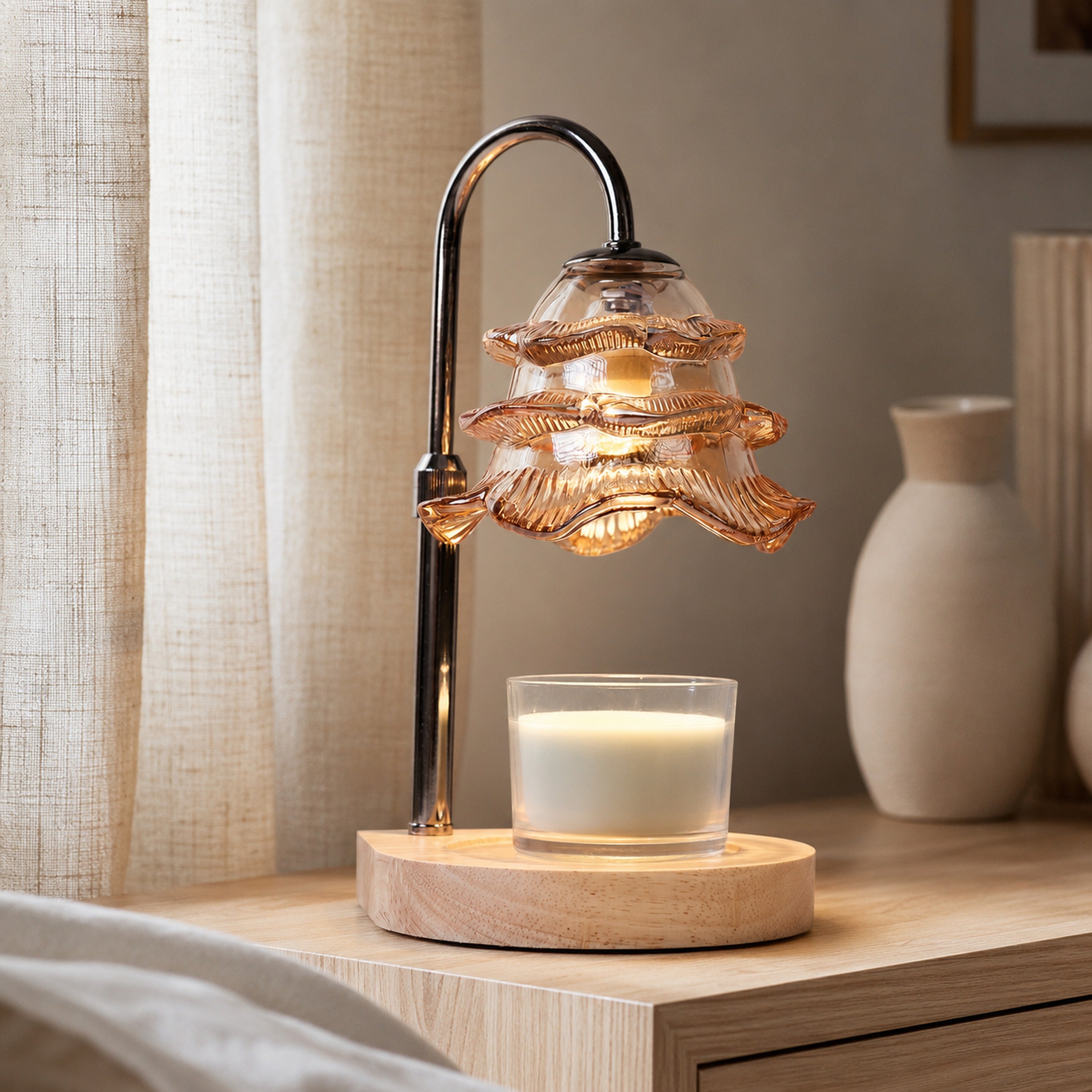 Champagne Blossom Candle Warmer Lamp