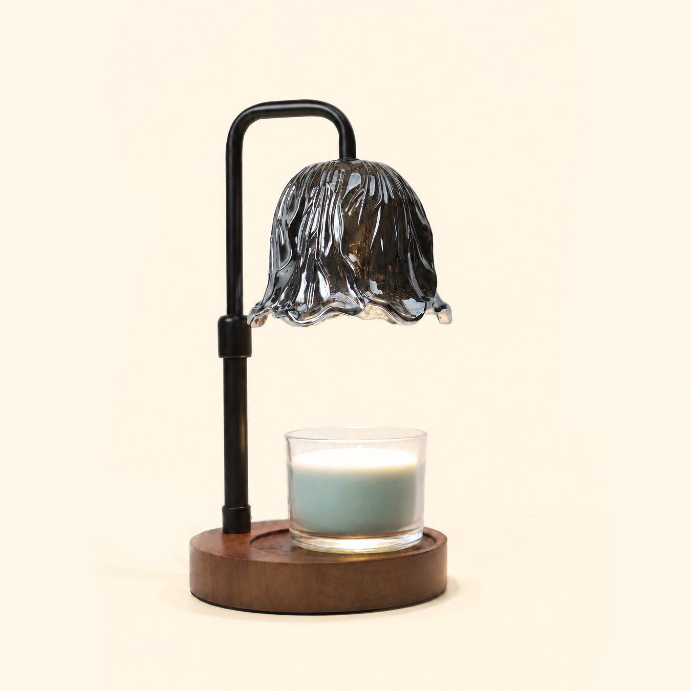 Smoked Bloom Candle Warmer Lamp