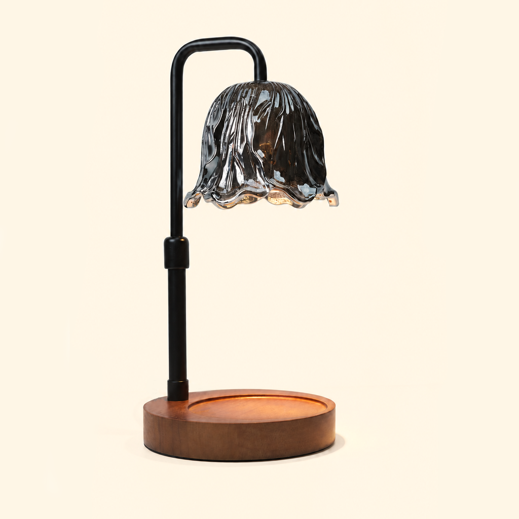 Smoked Bloom Candle Warmer Lamp