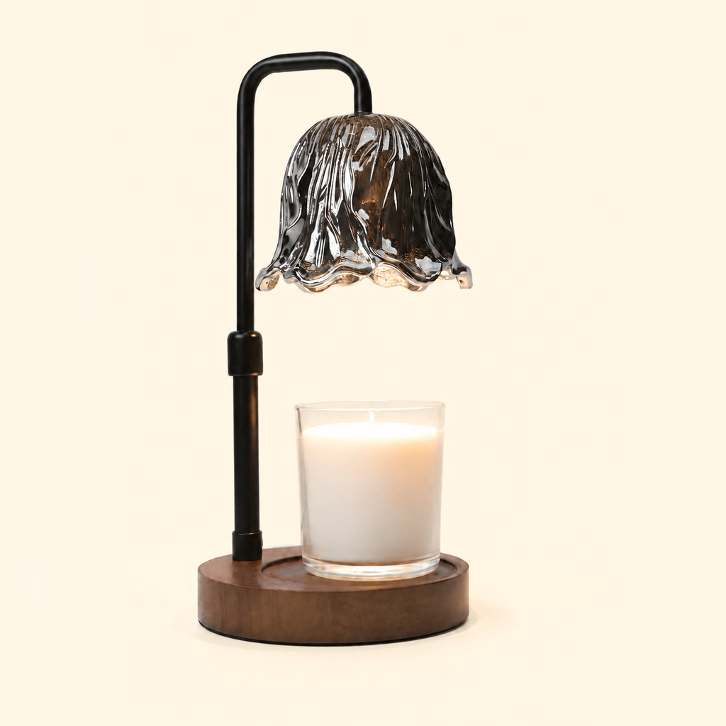 Smoked Bloom Candle Warmer Lamp