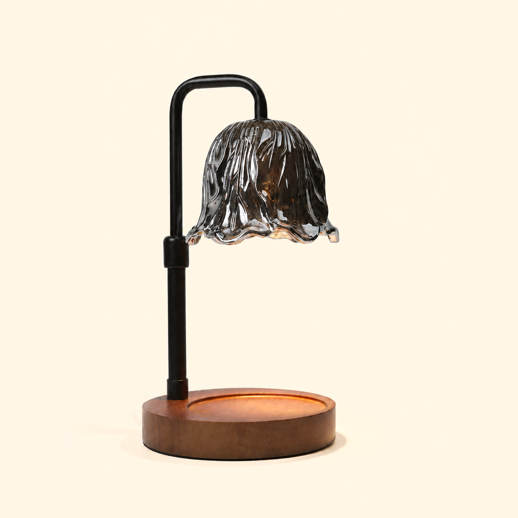 Smoked Bloom Candle Warmer Lamp
