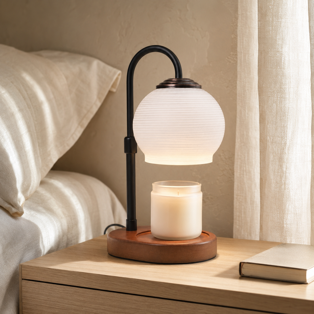 Textured Sphere Candle Warmer Lamp