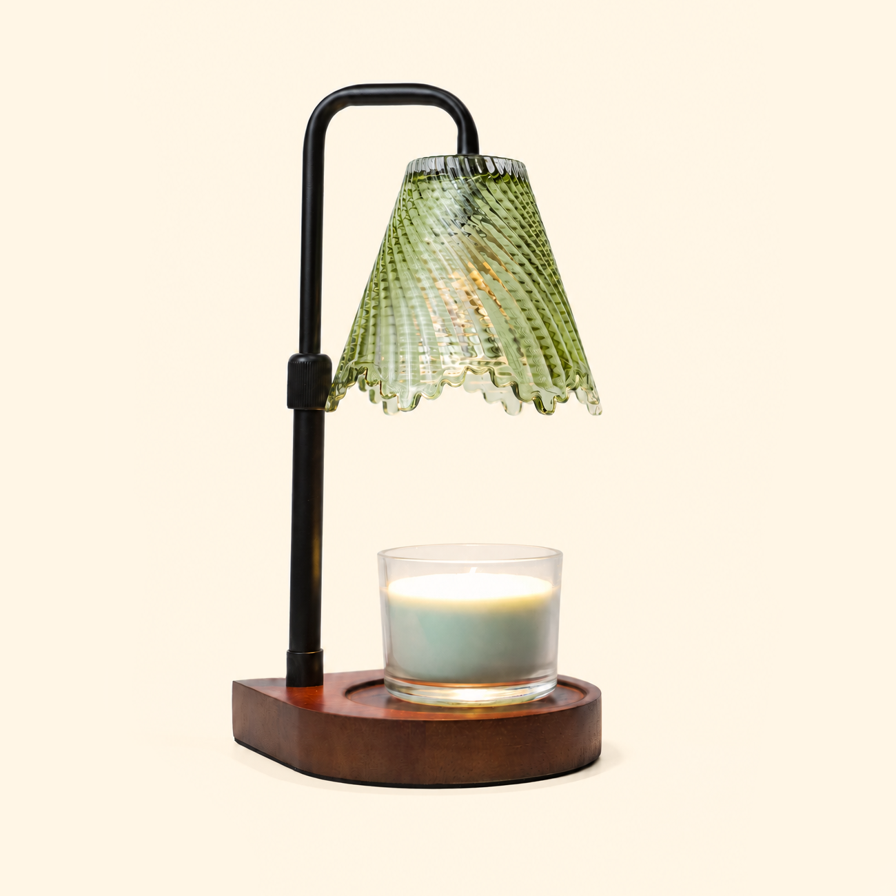 Sage Pleat Candle Warmer Lamp
