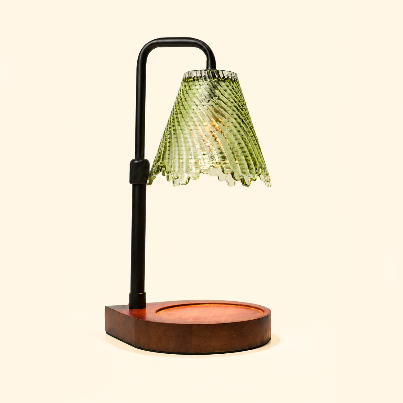 Sage Pleat Candle Warmer Lamp