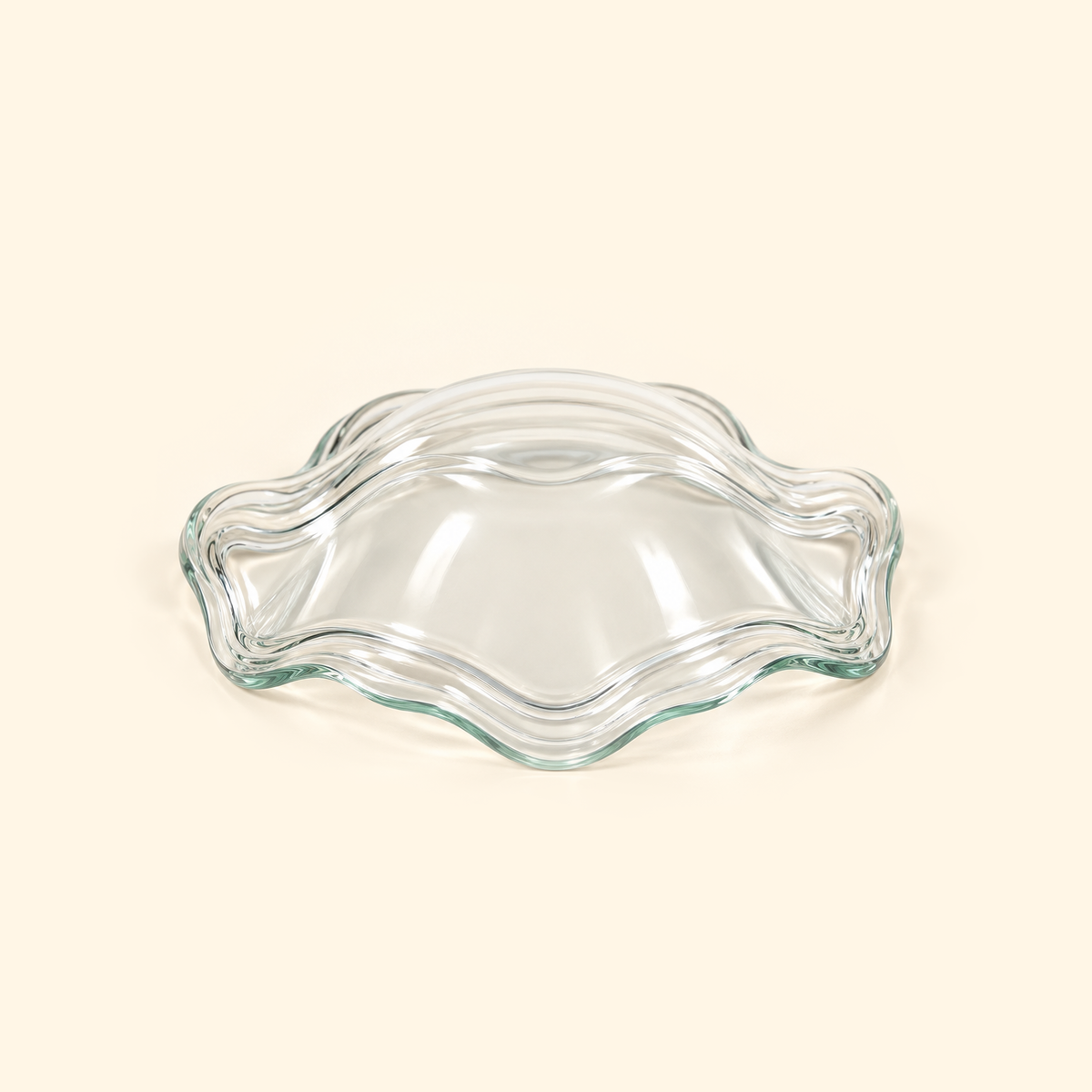 Wavy Edge Glass Wax Warmer Dish