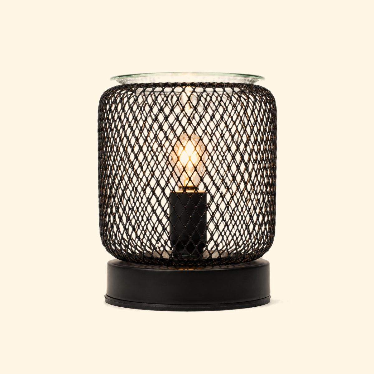 Noir Lattice Column Illumination Wax Warmer