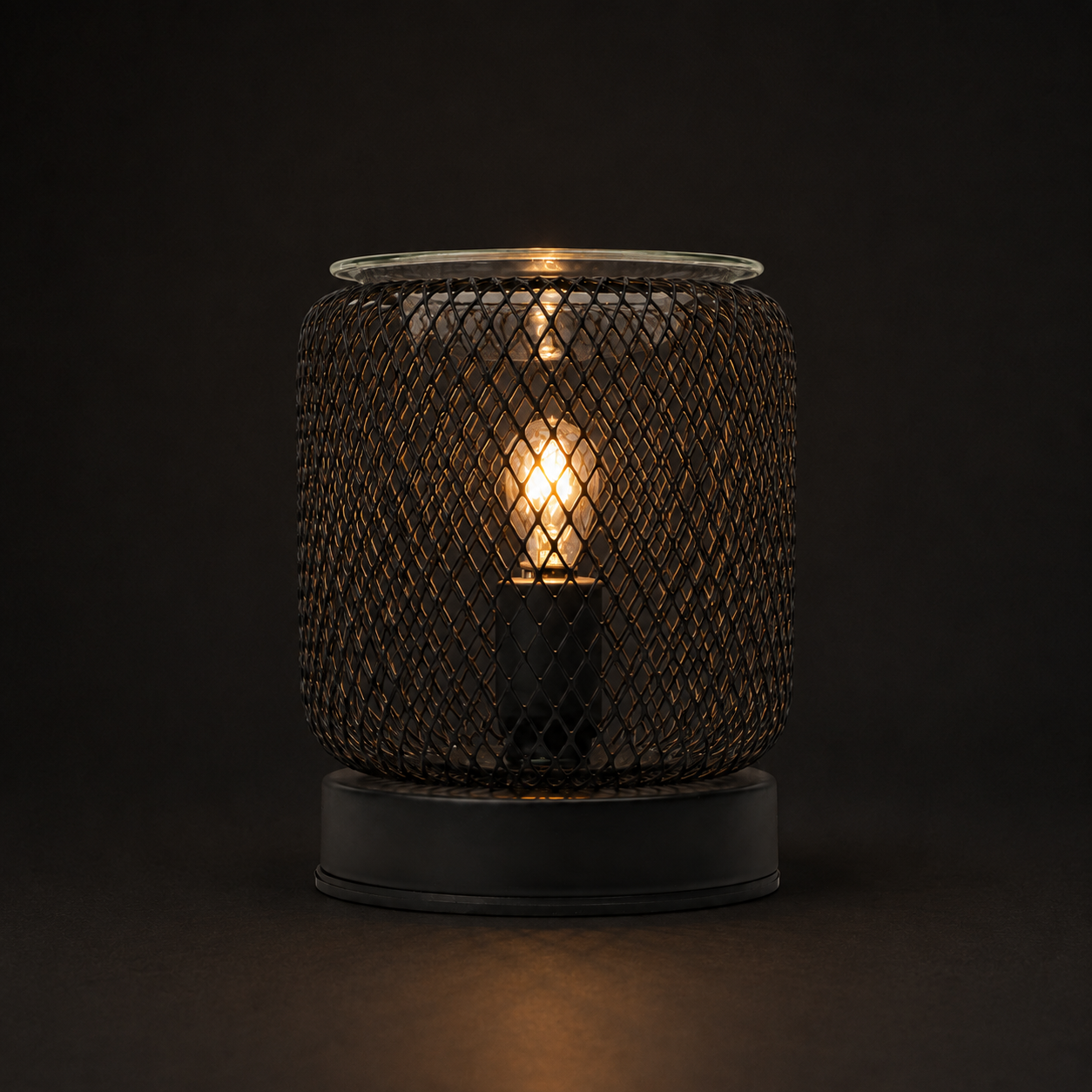 Noir Lattice Column Illumination Wax Warmer