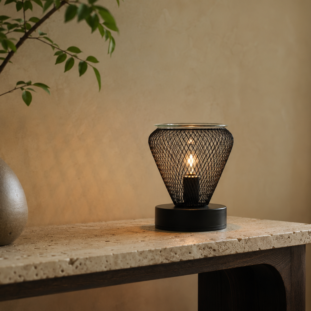 Noir Lattice Vase Illumination Wax Warmer