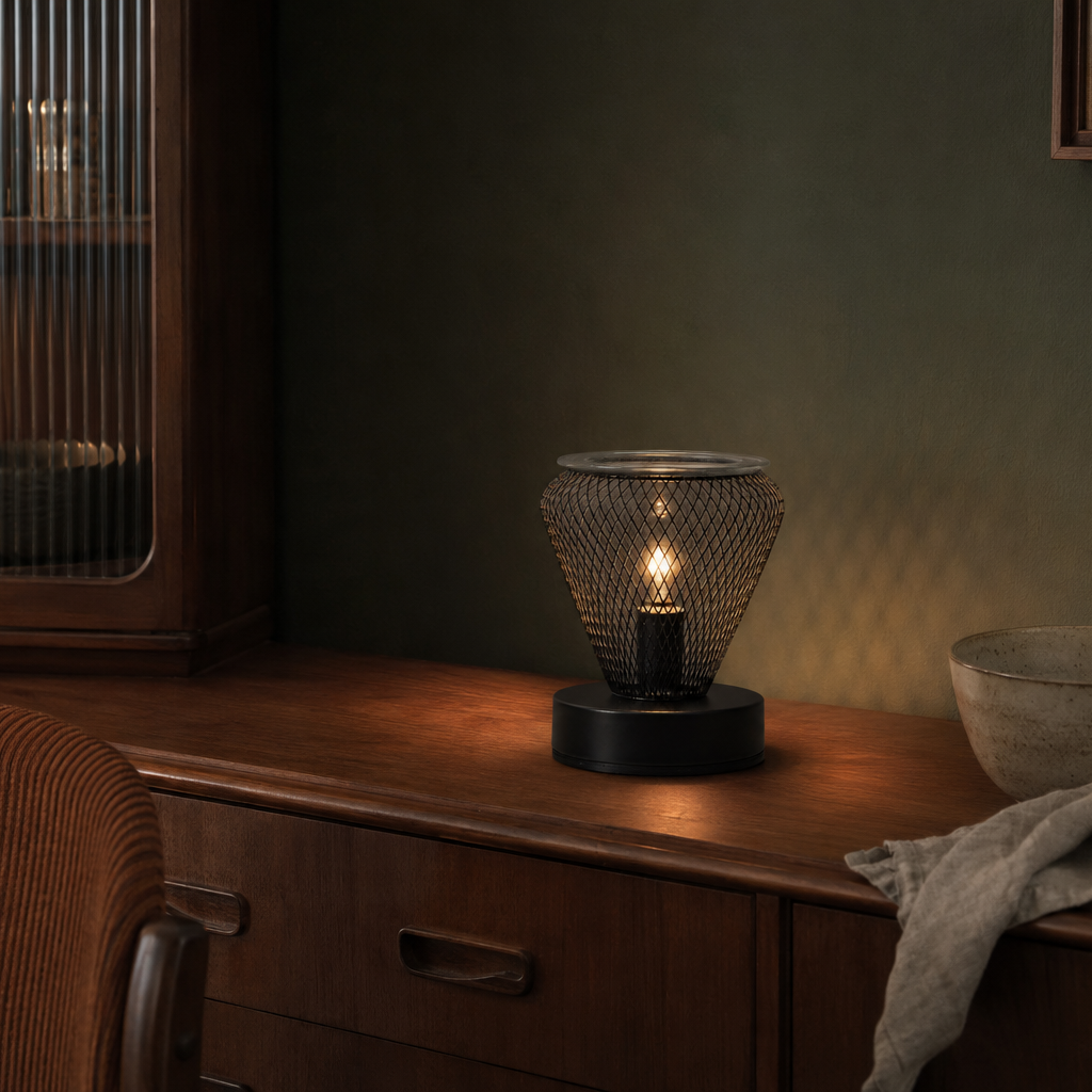 Noir Lattice Vase Illumination Wax Warmer