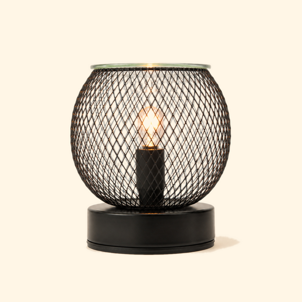 Noir Lattice Globe Illumination Wax Warmer