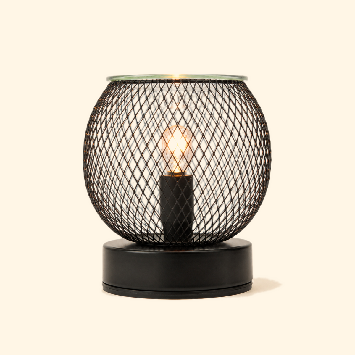 Noir Lattice Globe Illumination Wax Warmer