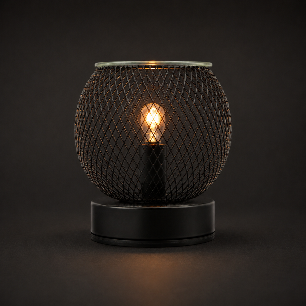 Noir Lattice Globe Illumination Wax Warmer