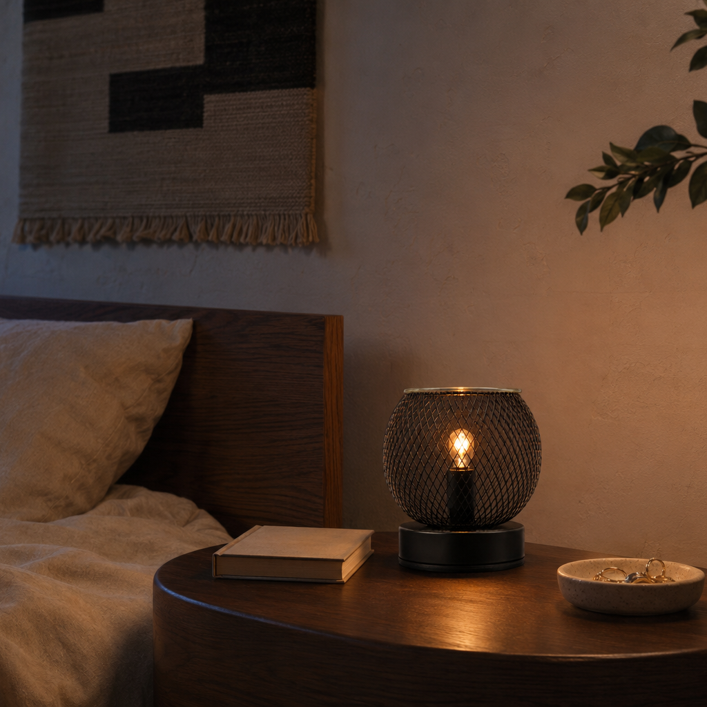 Noir Lattice Globe Illumination Wax Warmer