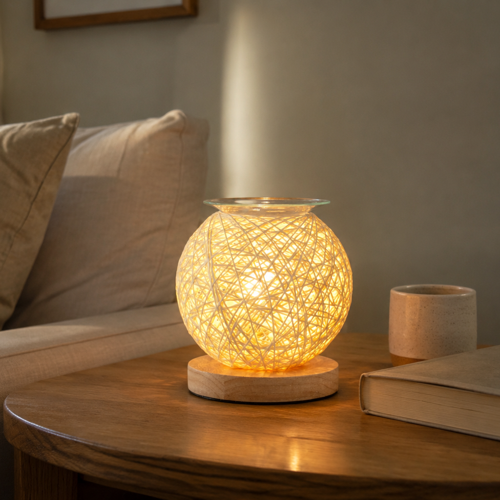 Woven Glow Globe Illumination Wax Warmer