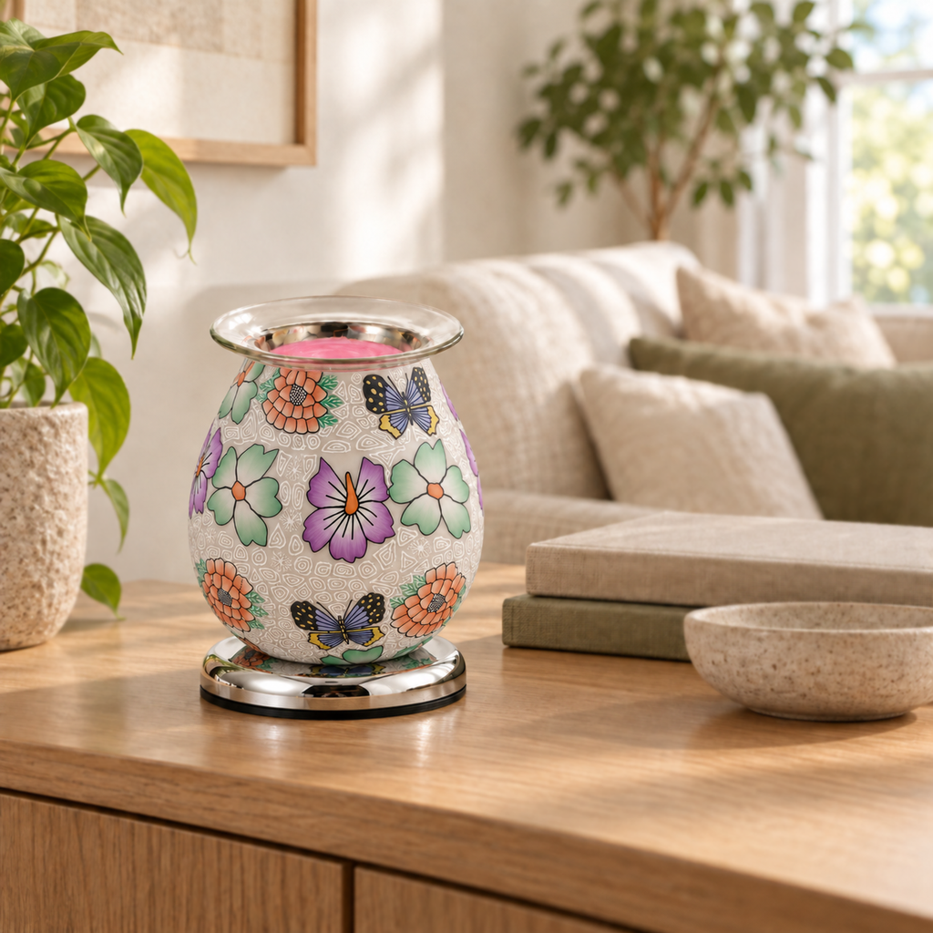 Butterfly Garden Glass Illumination Wax Warmer