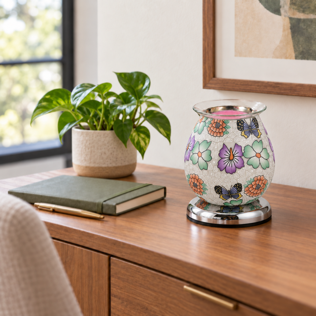 Butterfly Garden Glass Illumination Wax Warmer