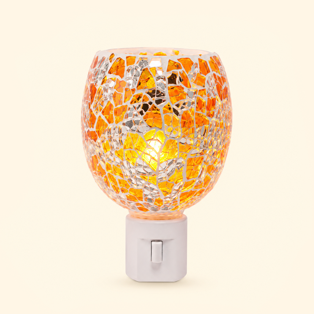 Golden Amber Mosaic Pluggable Wax Warmer