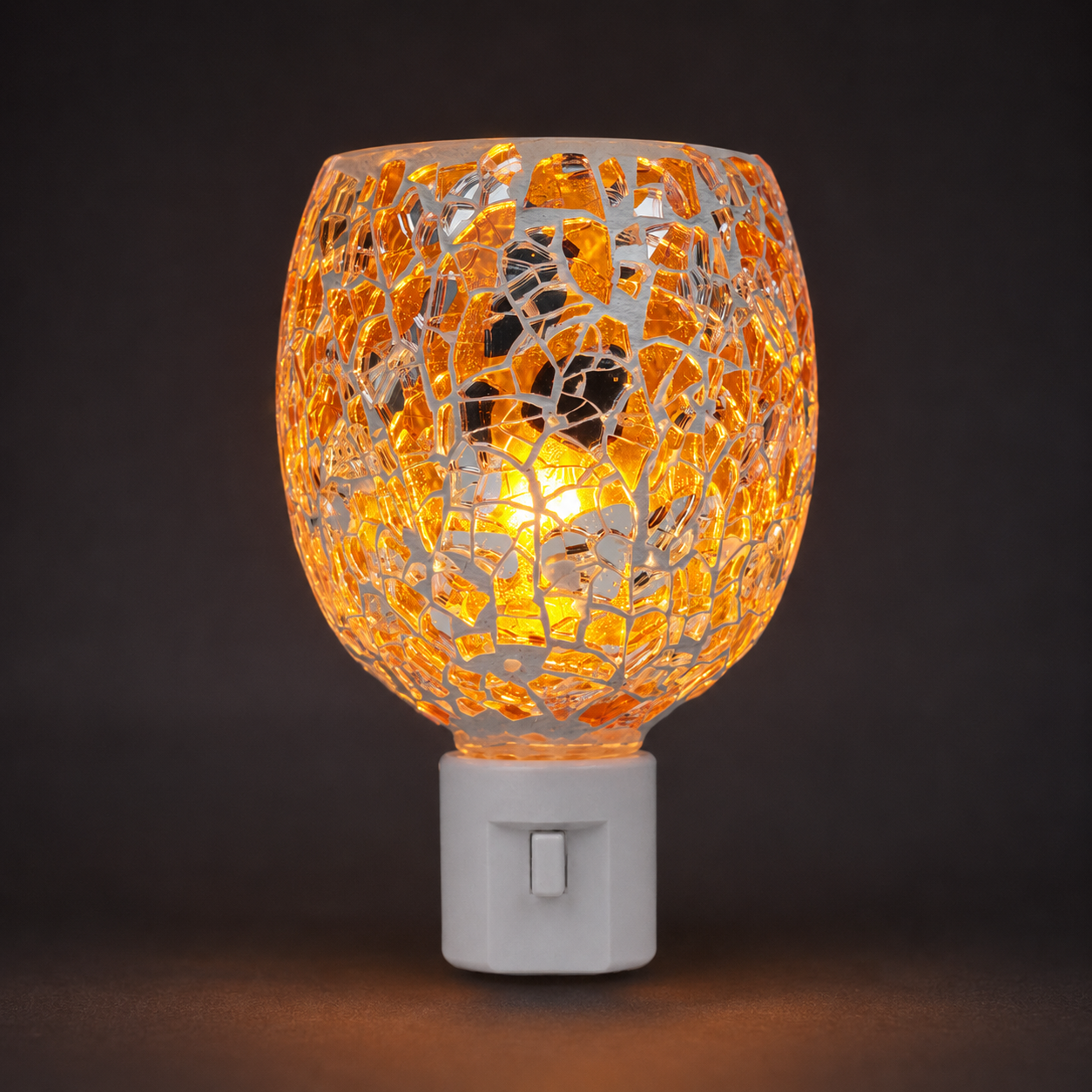 Golden Amber Mosaic Pluggable Wax Warmer