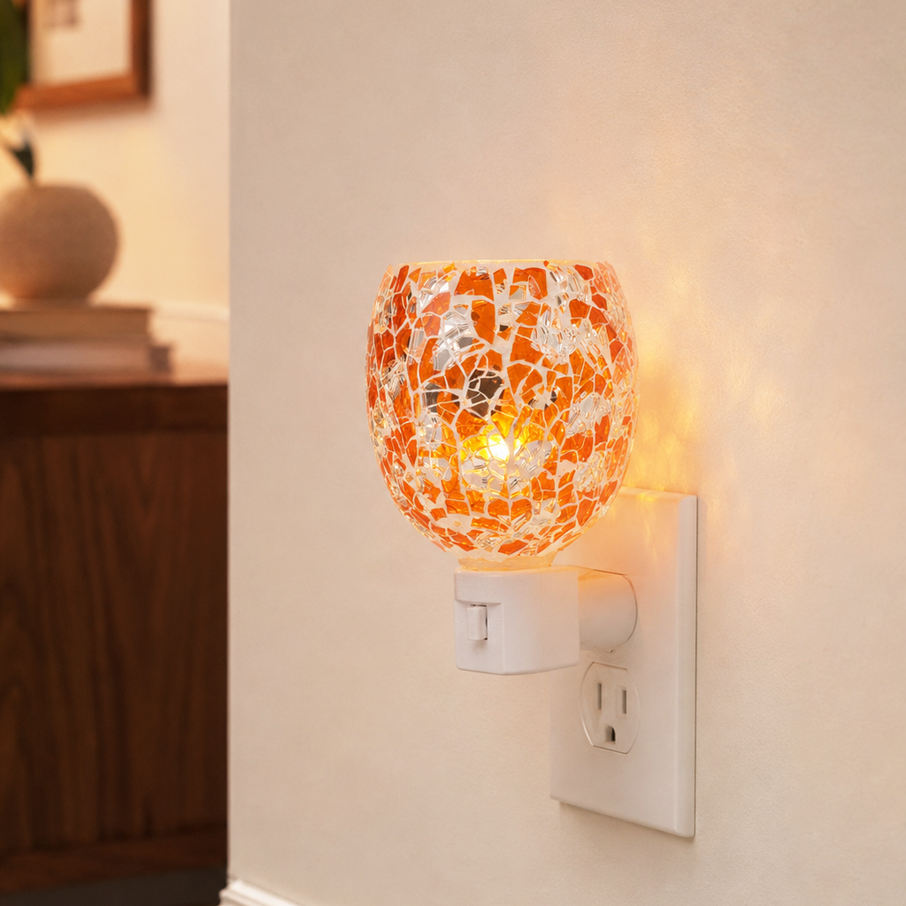 Golden Amber Mosaic Pluggable Wax Warmer
