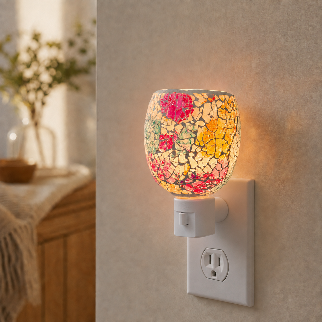 Wildflower Mosaic Pluggable Wax Warmer